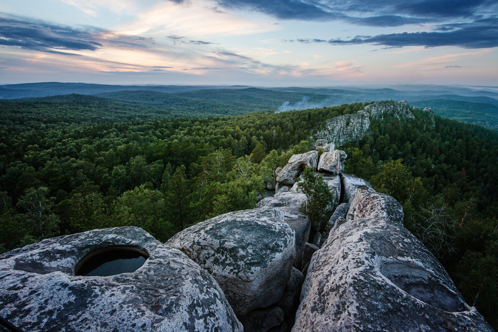 Twilight Mountain Vista by Stanislav Aristov — canvas wall art