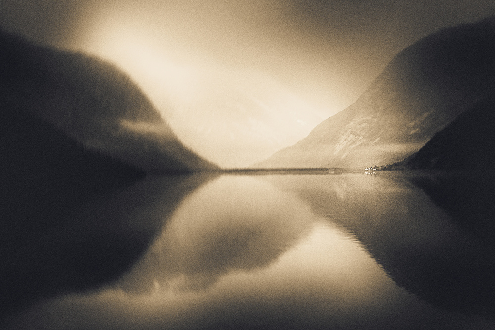 Misty Fjord Reflection by Gustav Davidsson — canvas wall art