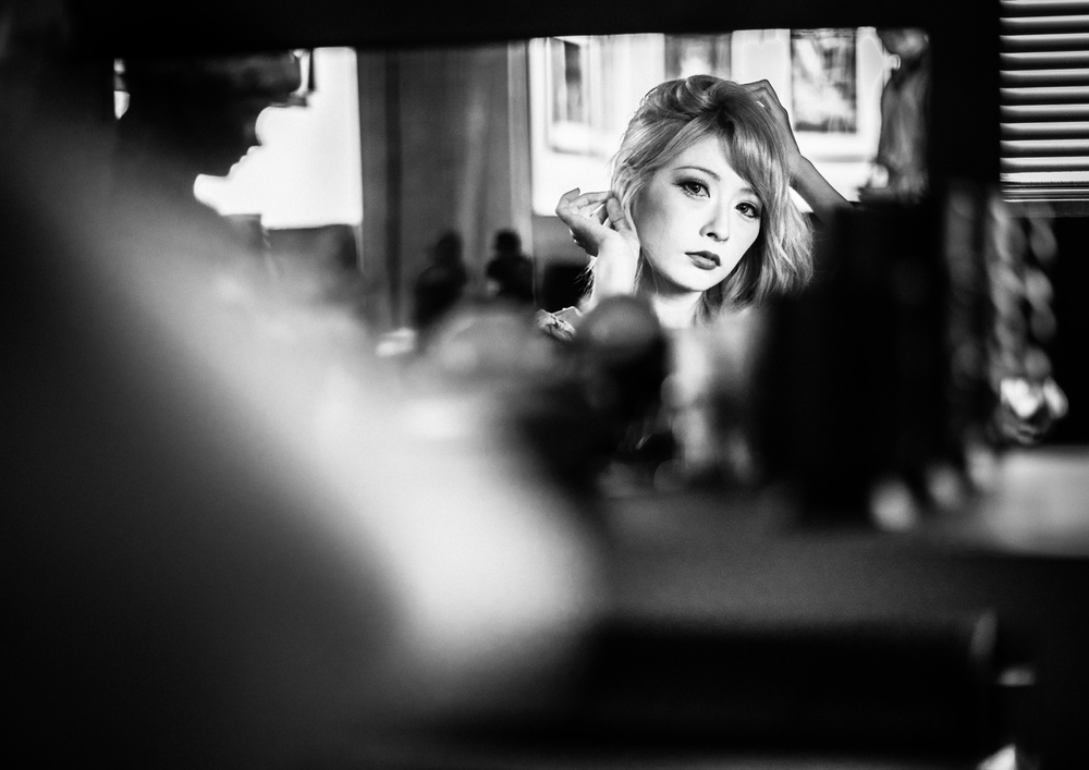 Reflected Beauty Portrait by TORU MATSUNAGA — canvas wall art