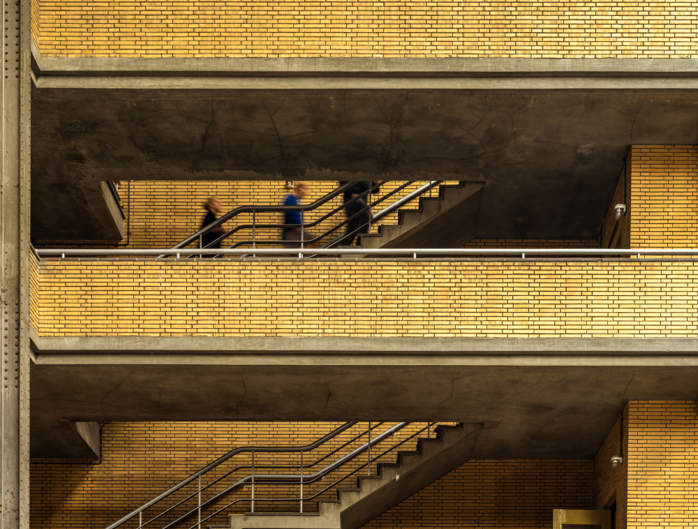 Architectural Staircase Movement by Caroline Bomers — canvas wall art