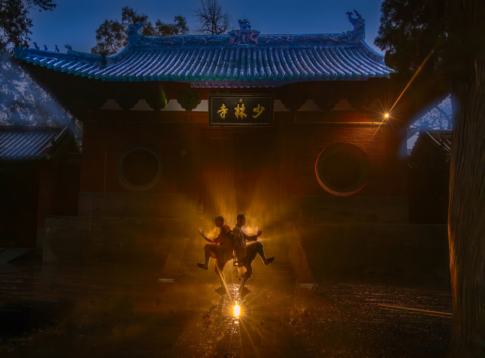 Mystical Temple Warriors by Dennis Zhang — canvas wall art