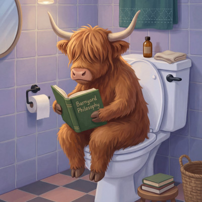 Toilet Highland Cow