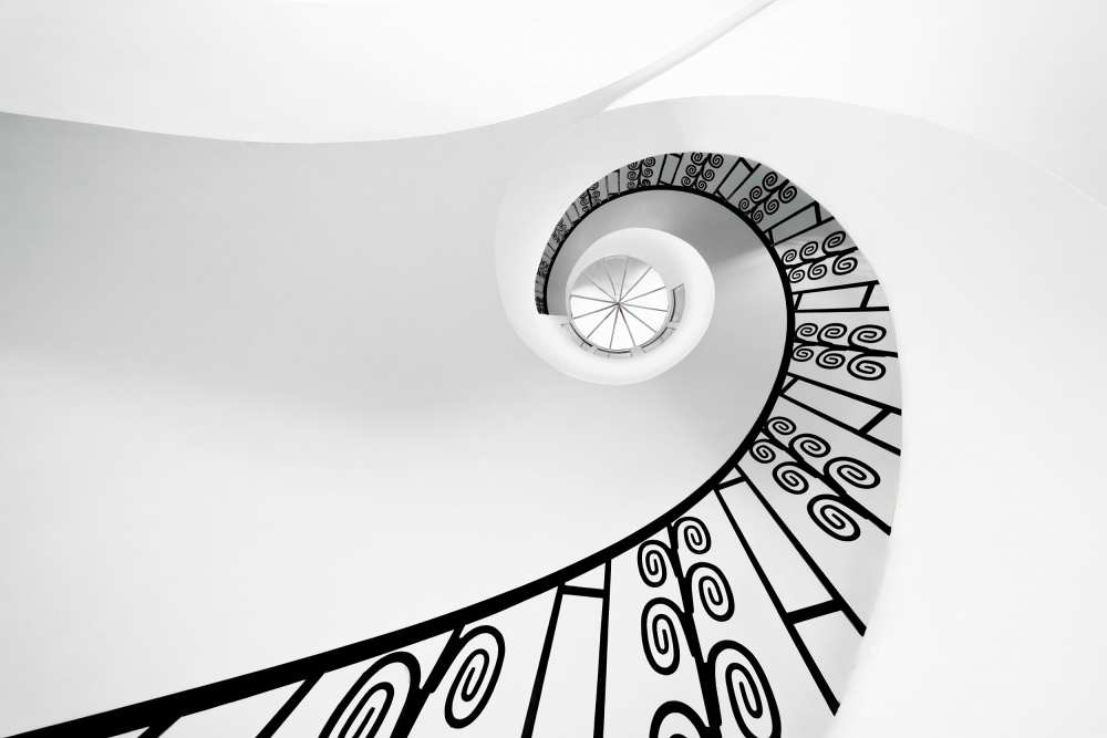 Spiral Staircase Geometry by iso66 — canvas wall art