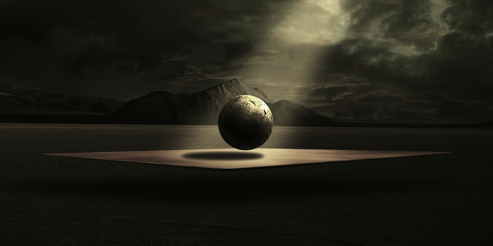 Surreal Floating Orb by Franziskus Pfleghart — canvas wall art