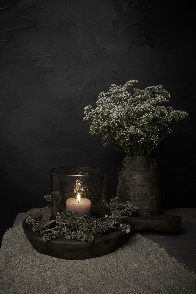 Cozy Candlelight Flowers by Mayra Pama — canvas wall art