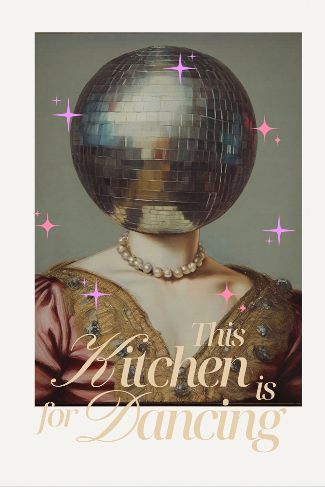 Glamorous Kitchen Dancing by The Art Concept — canvas wall art