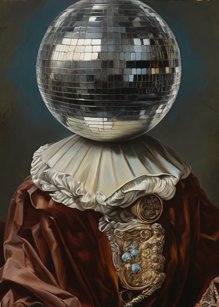 Surreal Disco Ball Portrait by The Art Concept — canvas wall art
