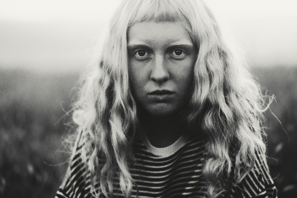 Moody Blonde Gaze by Steffen Lauterbach — canvas wall art