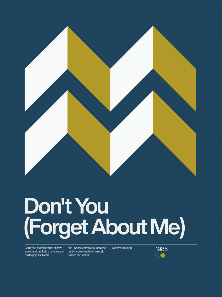 Retro Geometric Lyric by David Vineïs — canvas wall art