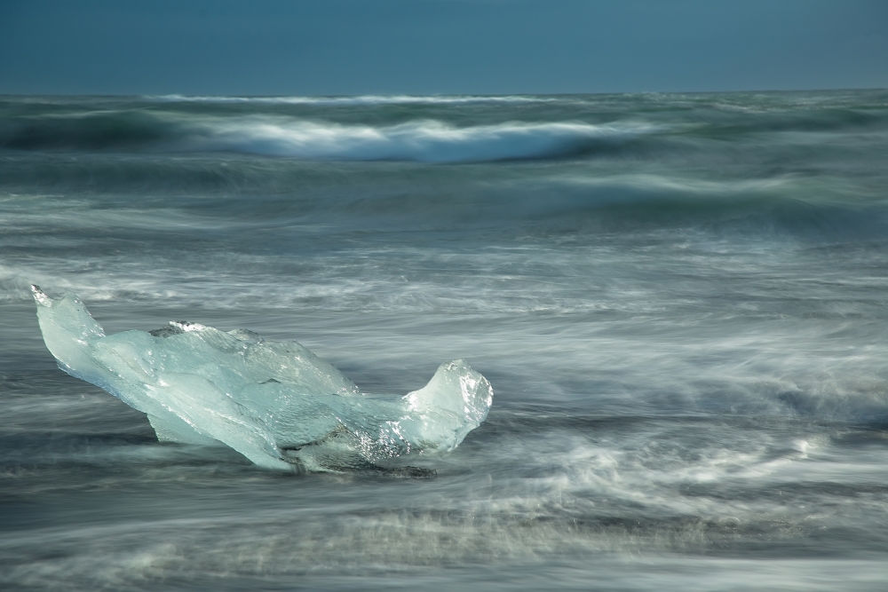 Diamond Ice Beach Waves by Max Witjes — canvas wall art