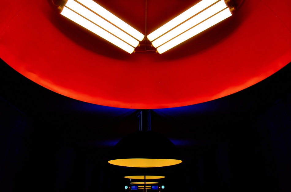 Vivid Architectural Curves by Philippe-M — canvas wall art