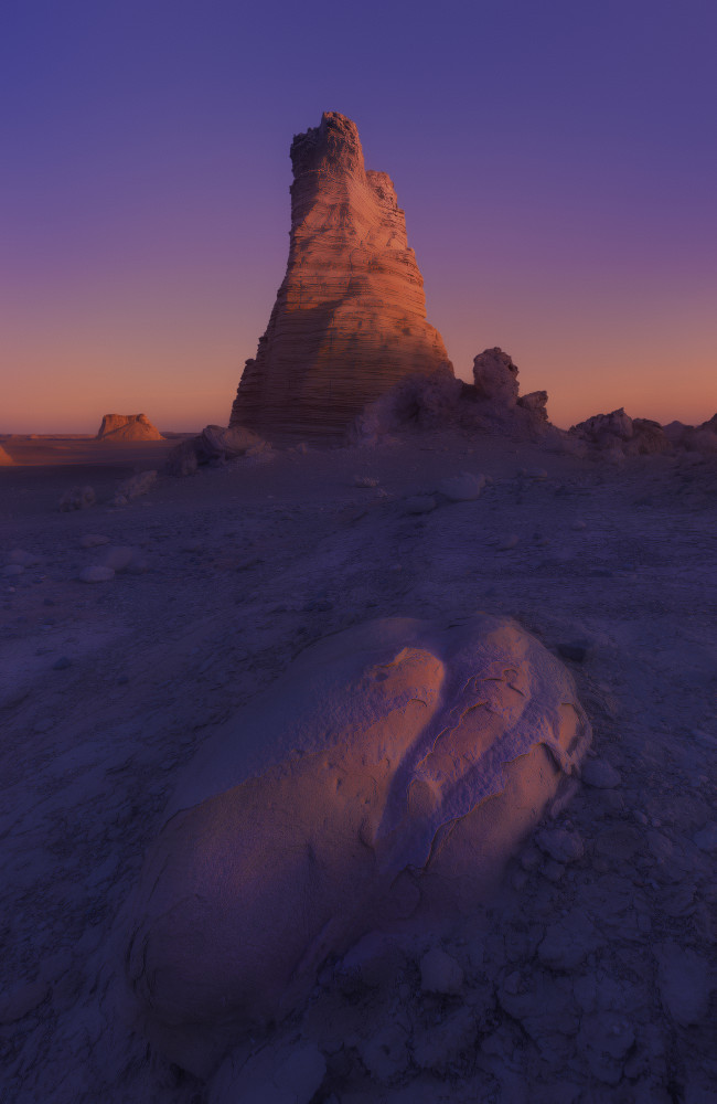 Twilight Desert Pinnacle by 吴子诚WuZiCheng — canvas wall art