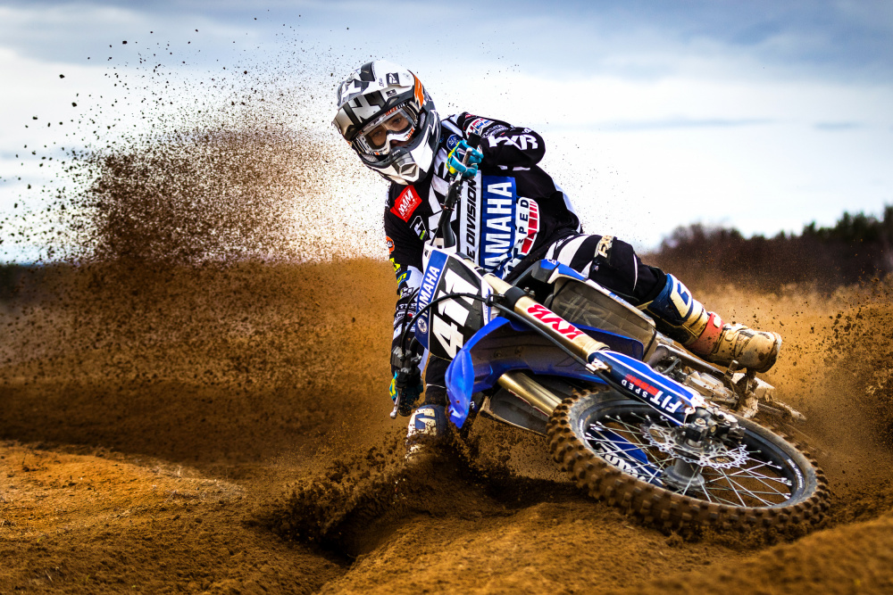Extreme Dirt Bike Racing by ATTILA SZABO — canvas wall art