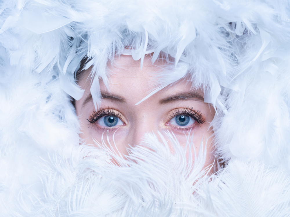 Ethereal Blue Eyes by Sam SDFMedia — canvas wall art