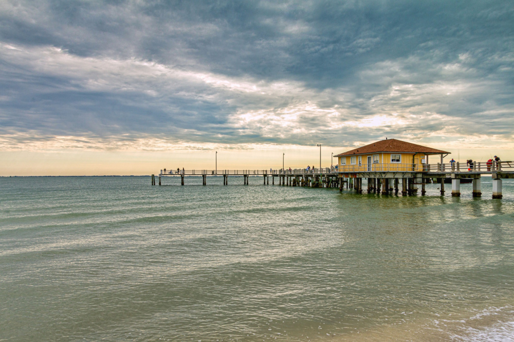Coastal Pier House View by GuruShots — canvas wall art