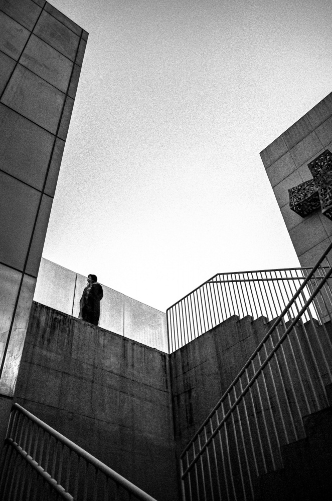 Solitary Man Urban Architecture by Parole Kim — canvas wall art