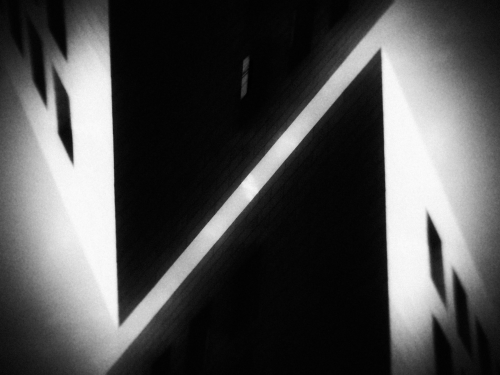 Geometric Light and Shadow by Holger Droste — canvas wall art