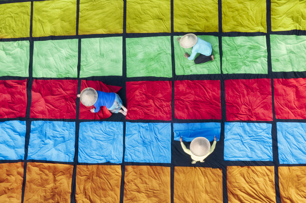 Vibrant Fabric Patterns by Gatot Herliyanto — canvas wall art