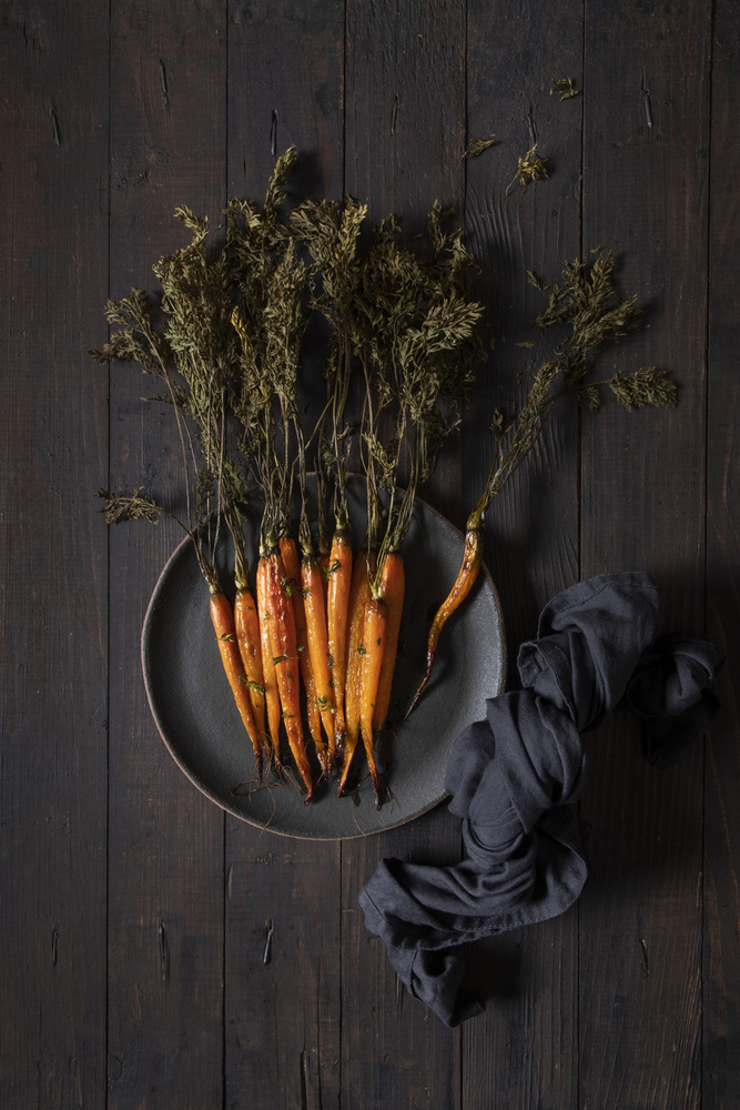 Warm Roasted Carrots by Diana Popescu — canvas wall art