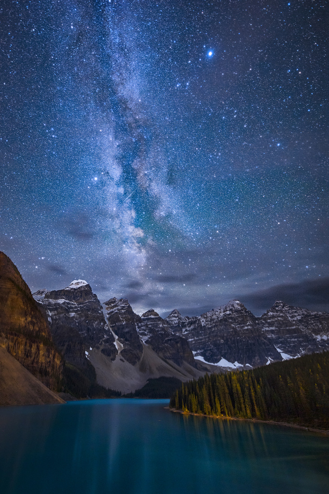 Milky Way Mountain Lake by Michael Zheng — canvas wall art