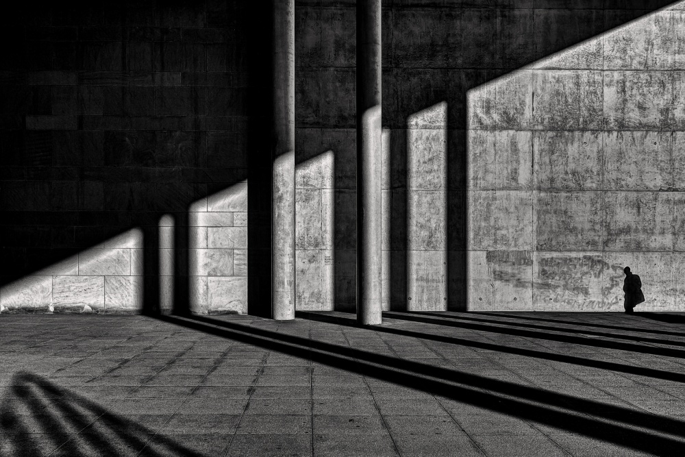 Concrete Light and Shadow by Dennis Mohrmann — canvas wall art