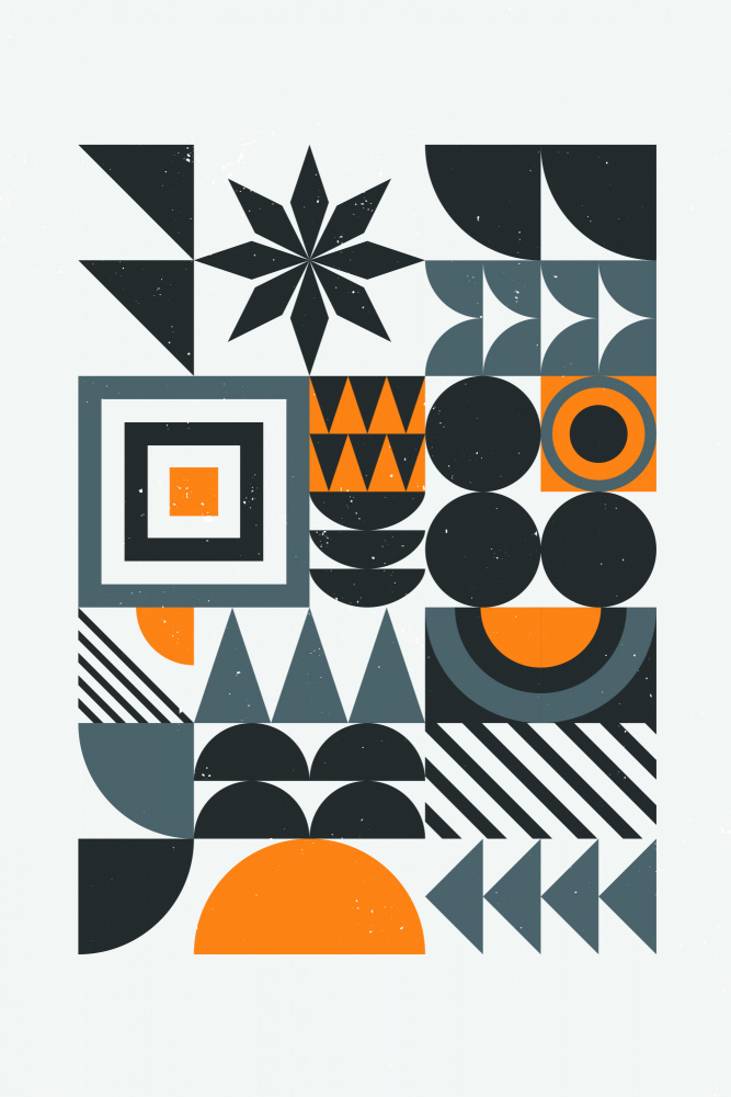 Retro Geometric Shapes by jay stanley — canvas wall art