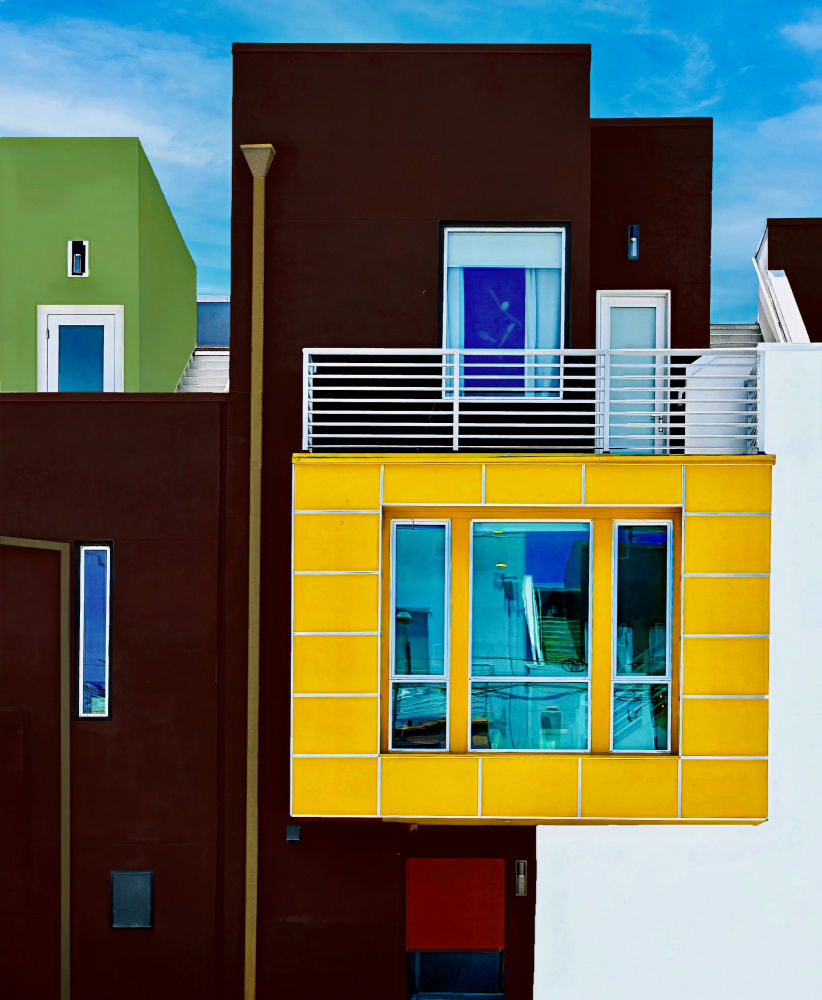 Vibrant Urban Geometry by Arnon Orbach — canvas wall art