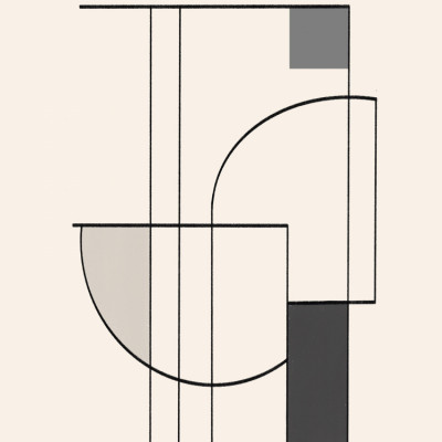 Geometric line art composition 08