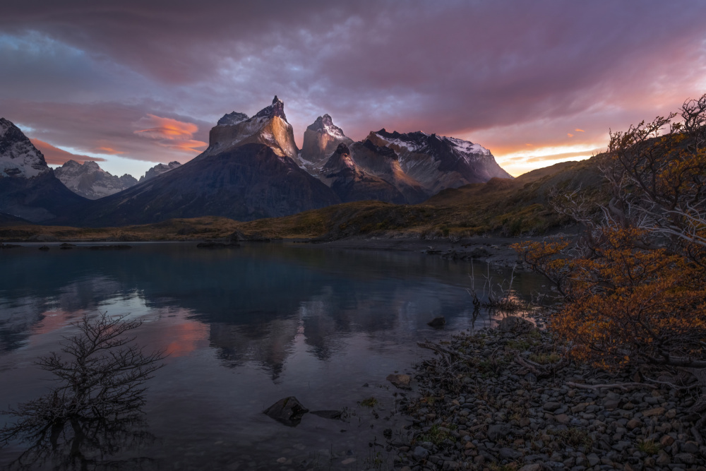 Patagonia Lake Sunset by James S. Chia — canvas wall art