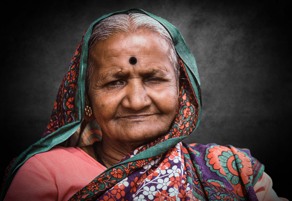 Wise Indian Woman by Sumit Dhuper — canvas wall art