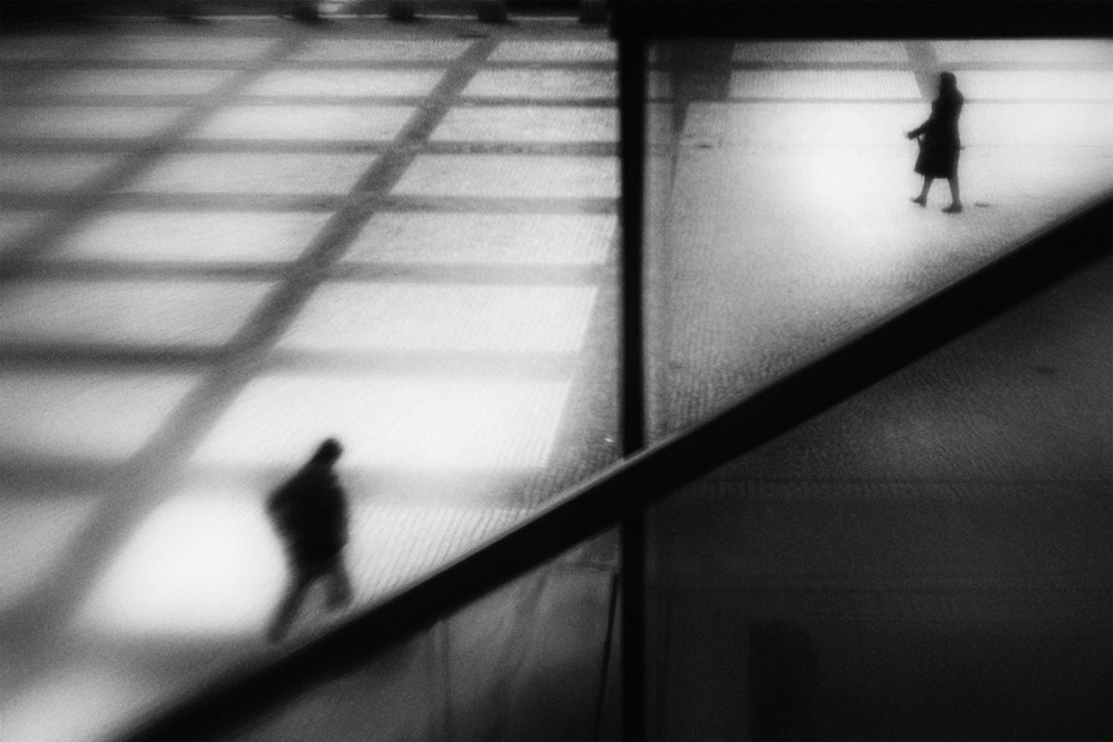 Urban Grid Solitude by Laura Mexia — canvas wall art