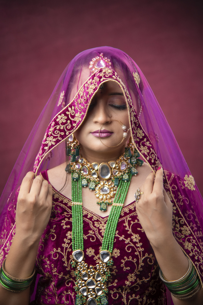 Serene Indian Bride by Sumit Dhuper — canvas wall art