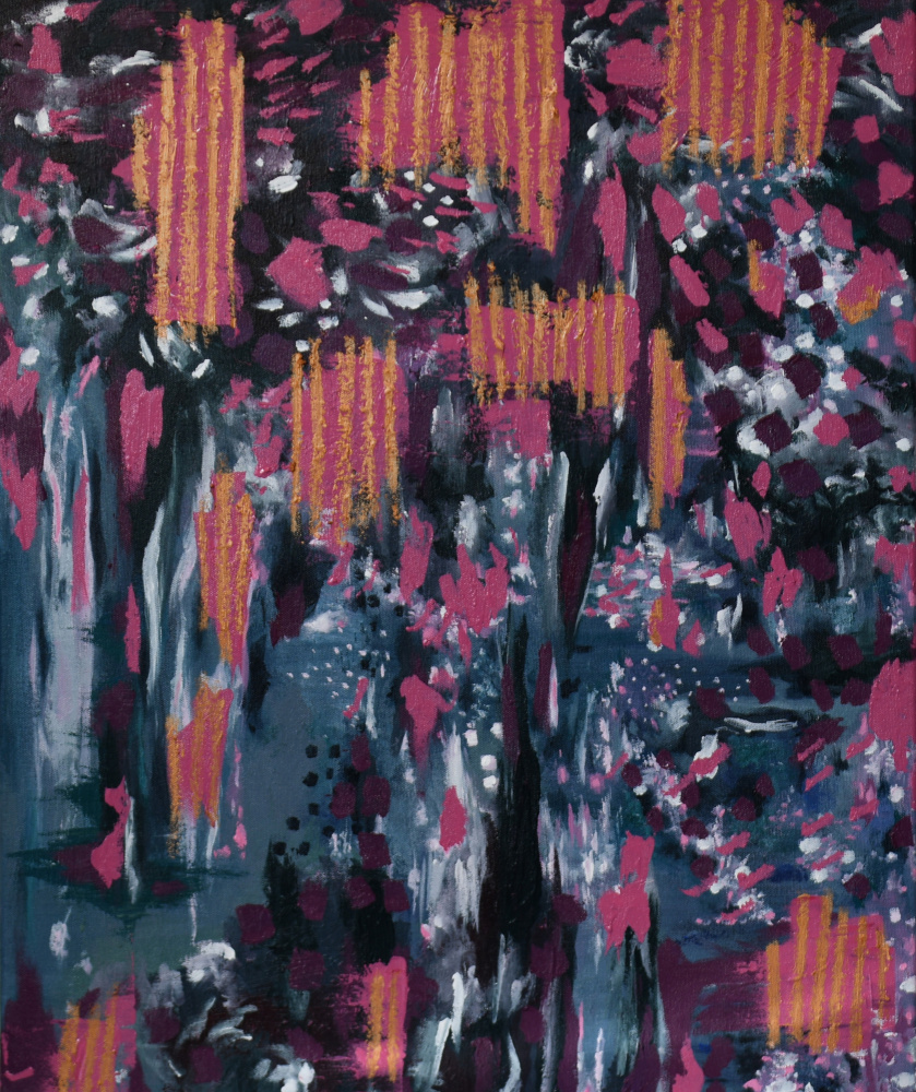 Vibrant Abstract Strokes by Michele Frechette — canvas wall art