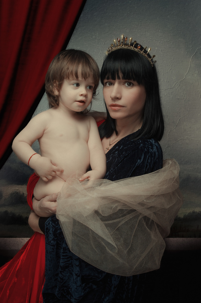 Regal Mother and Child by Paul Adrian Chis — canvas wall art