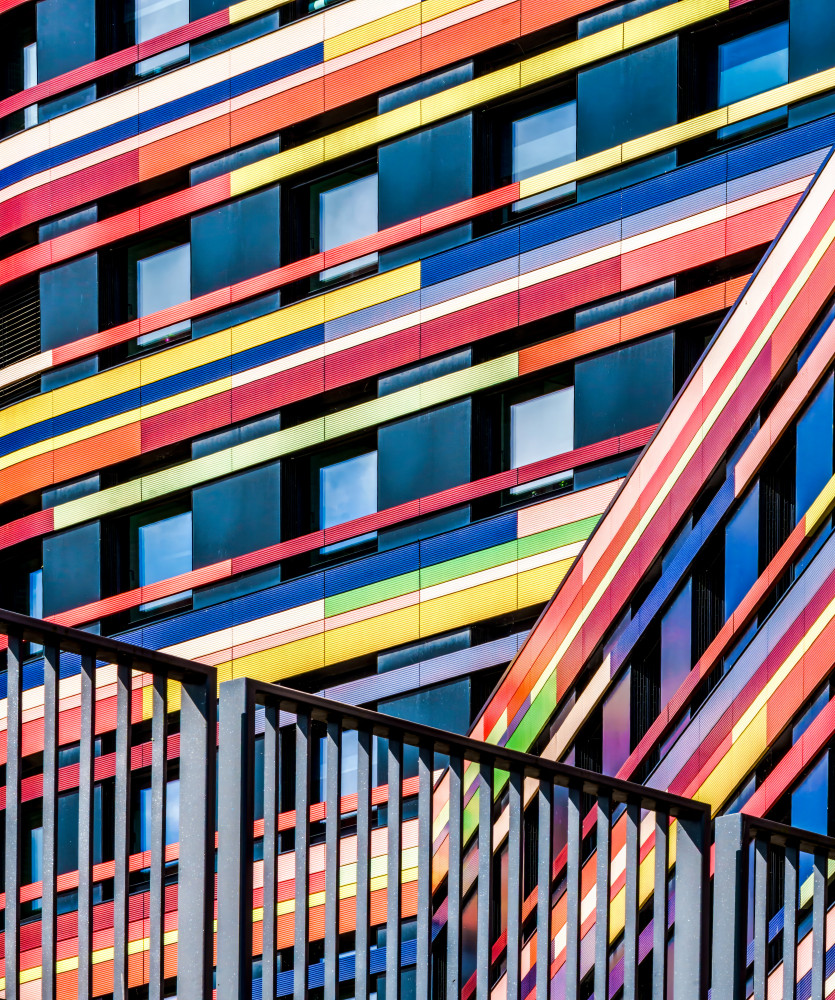 Colorful Building Facade by Stephan Rückert — canvas wall art