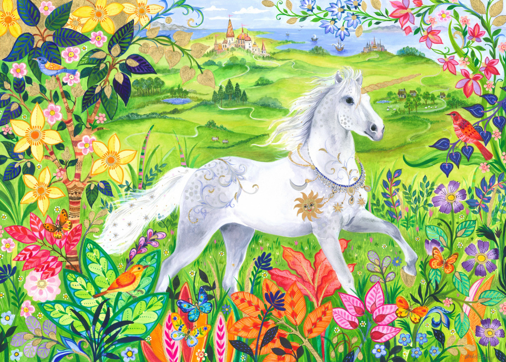 Majestic White Horse by Isabelle Brent — canvas wall art