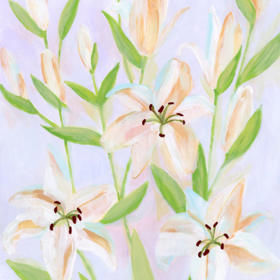 Delicate Pastel Lilies
