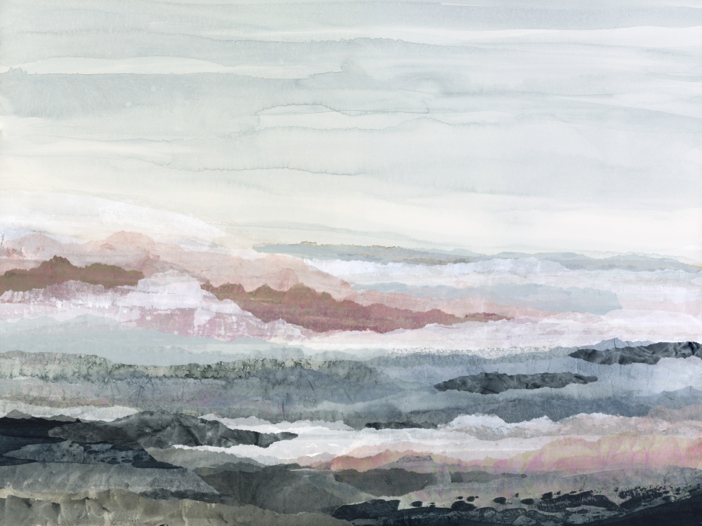 Misty Mountain Layers by Lara Eckerman — canvas wall art