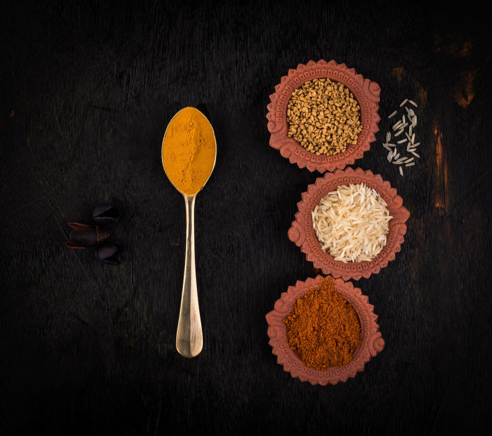 Golden Spoon Spices by Sumit Dhuper — canvas wall art