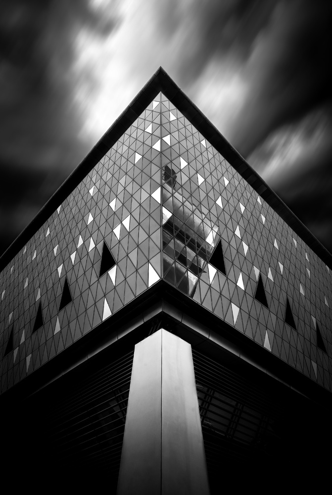 Dramatic Modern Architecture by Khalid Jamal — canvas wall art