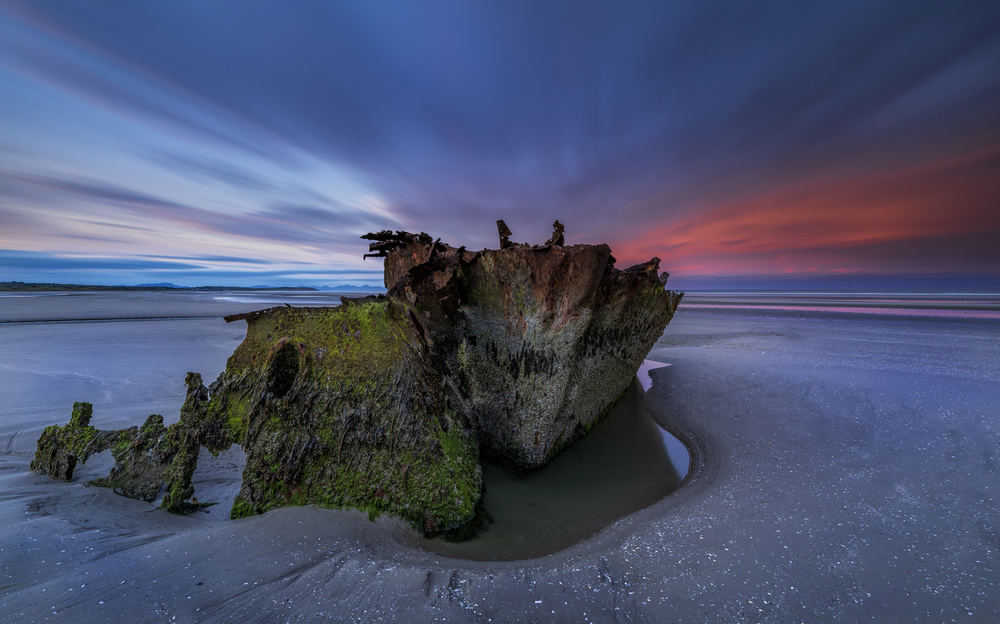 Mossy Wreck Twilight by Peter Krocka — canvas wall art