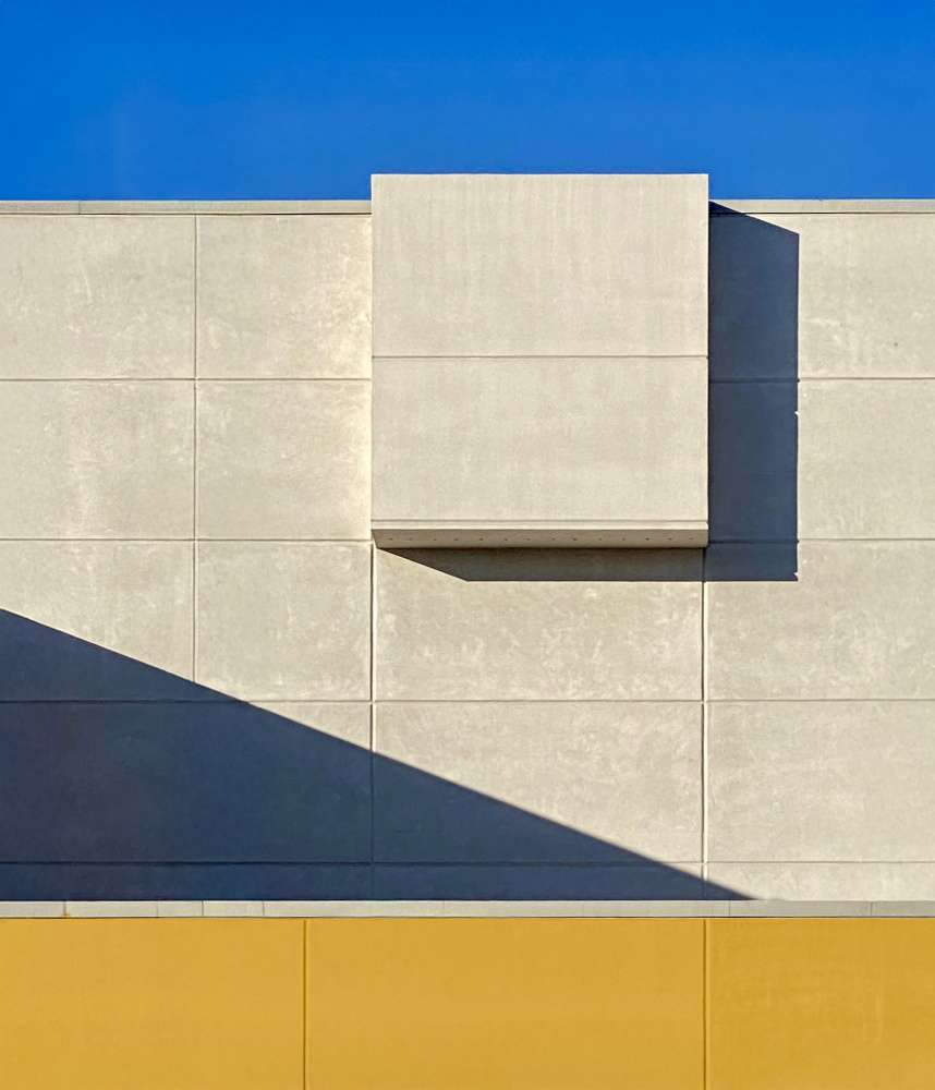 Geometric Building Shadows by Arnon Orbach — canvas wall art