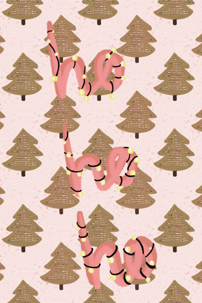 Merry Ho Ho Ho Lights by Art by the Ocean — canvas wall art