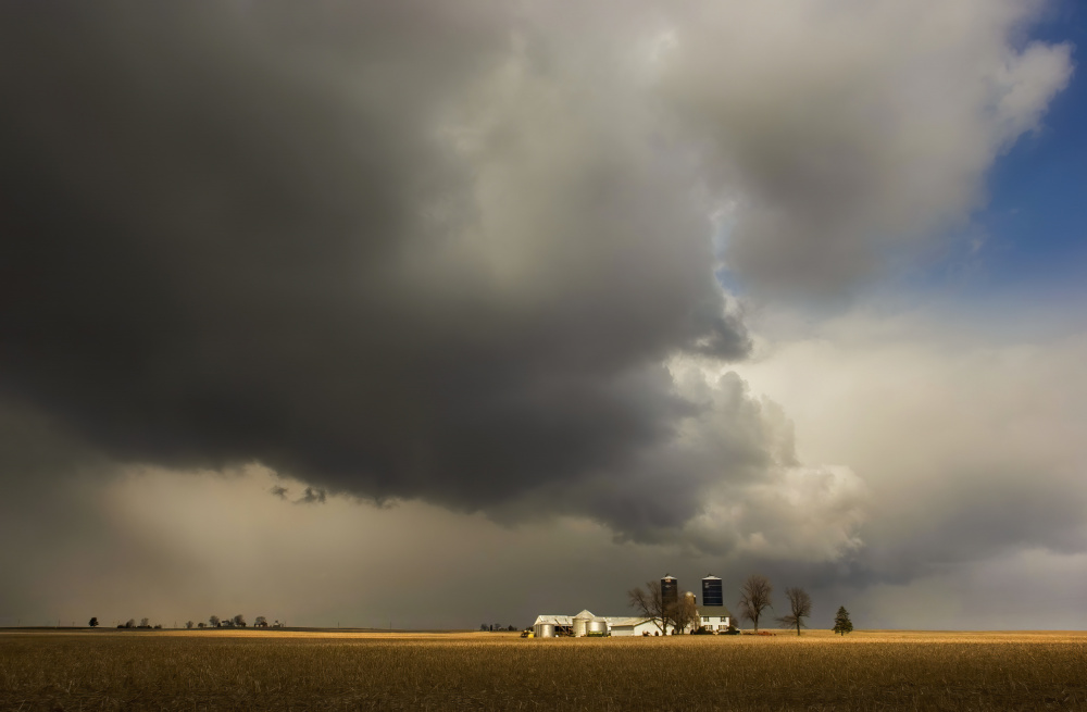 Farm Under Stormy Sky by Wei Liu — canvas wall art