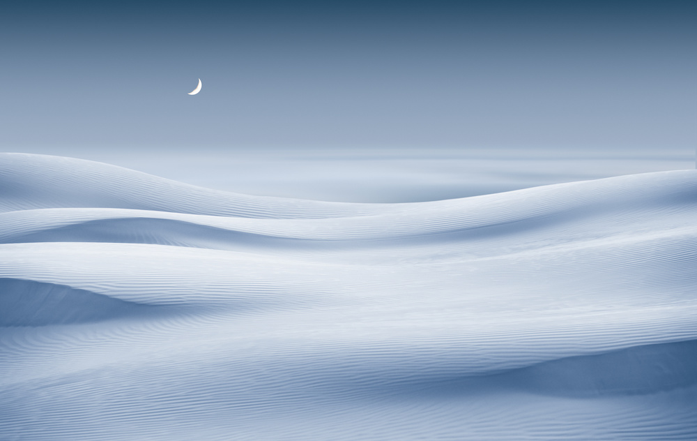 Crescent Moon Dunes by Shanyewuyu — canvas wall art