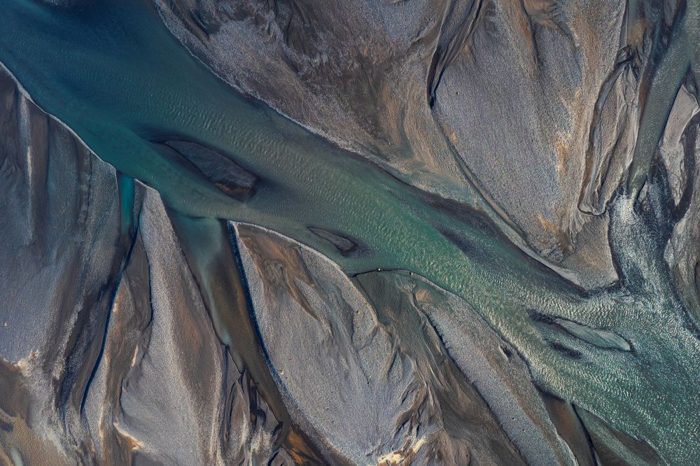 Aerial River Patterns by Rune Askeland — canvas wall art