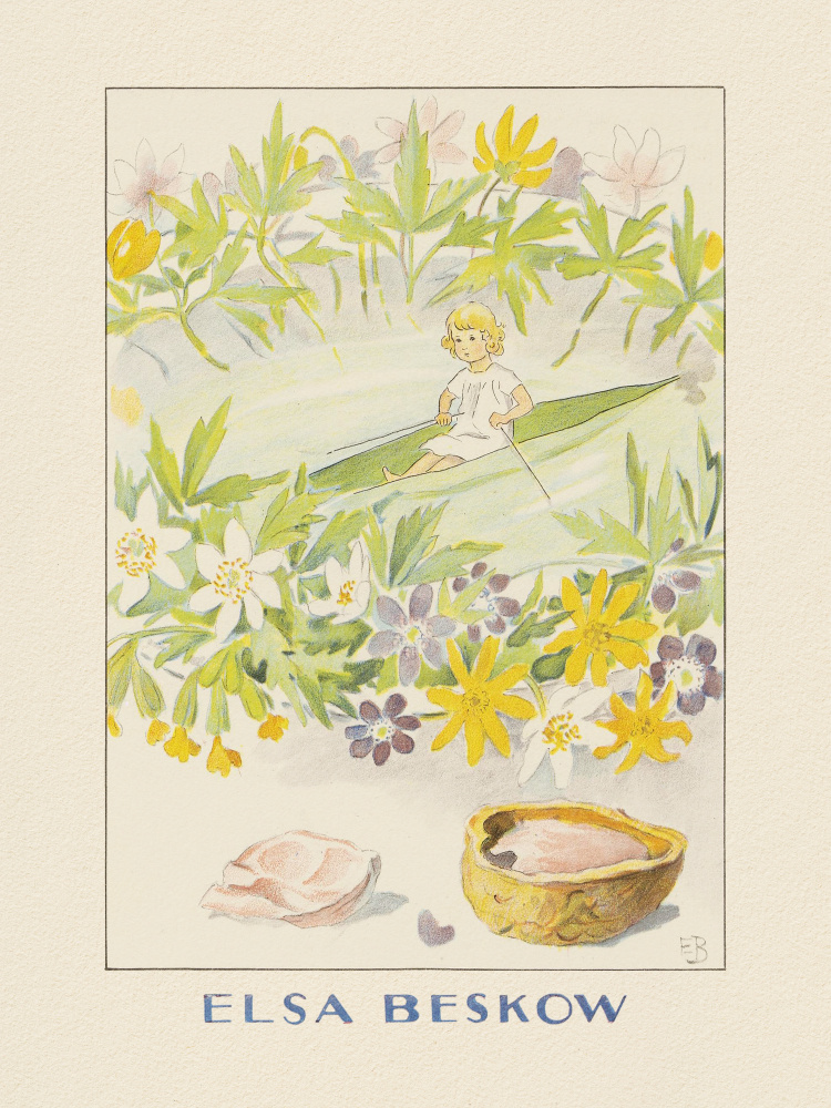 Tummelisa I Vattnet, Elsa Beskow Hc Andersen by Elsa Beskow &amp; Hc Andersen — canvas wall art