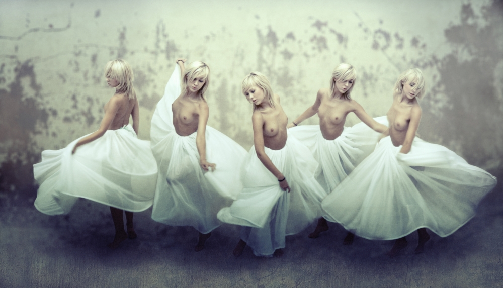 Ethereal Dancing Figures by kenp — canvas wall art