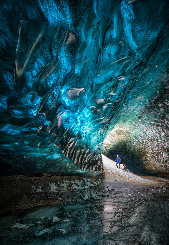 Deep Blue Ice Cave by Álvaro Pérez &amp Jose M. Pérez. Brothers — canvas wall art
