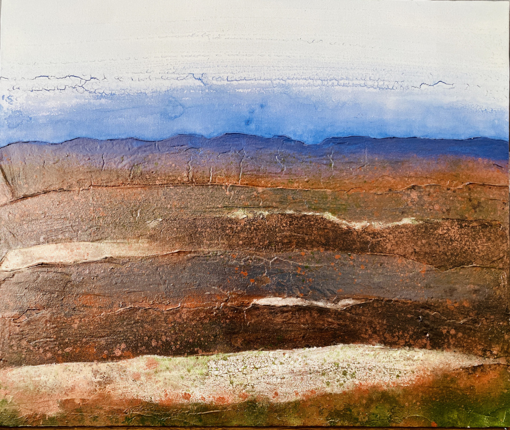 Abstract Layered Landscape by Berit Pihl — canvas wall art